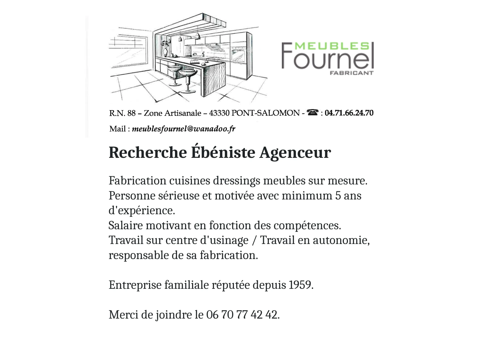 Recherche ébéniste